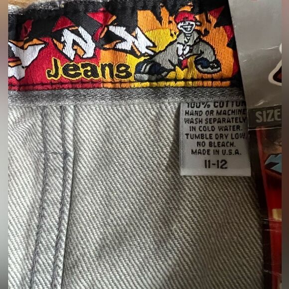 Y2K JYNX hip hop denim gray shorts boys size 11-12 relaxed graphic design grunge - Picture 3 of 11
